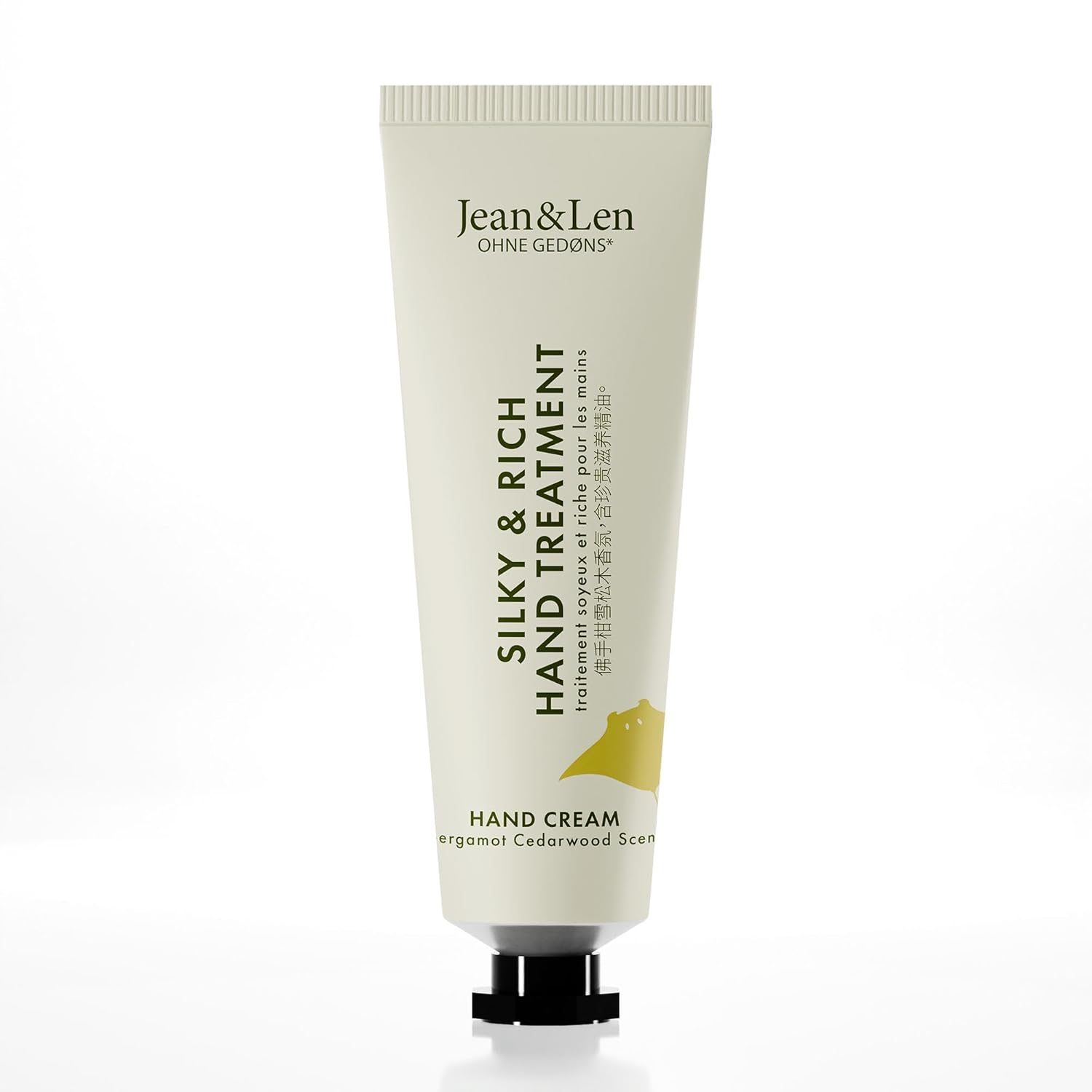 Jean & Len Mini Silky & Rich Hand Treatment Bergamot & Cedarwood, Practical Travel Size, for Soft Hands, Mini Hand Cream, Parabens & Silicones, Vegan, 30 ml