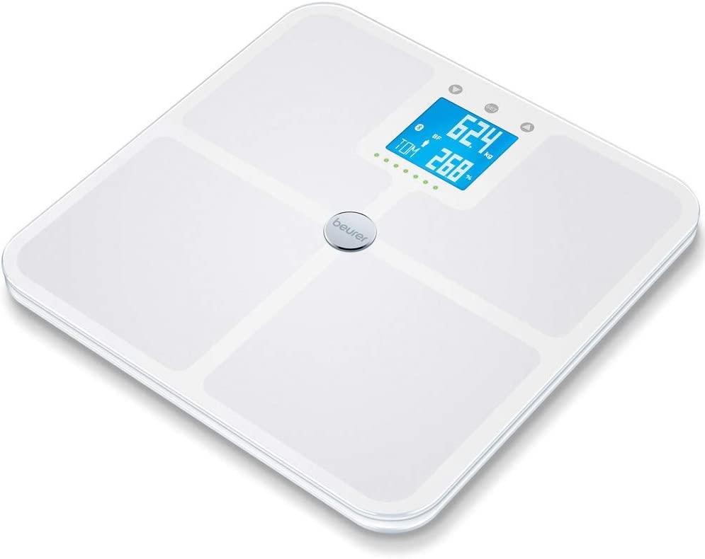 Beurer BF 950 White Diagnostic Scales - Body Fat, Body Water, Muscle and Bone Mass - Calorie Requirements and BMI - Includes App Connection