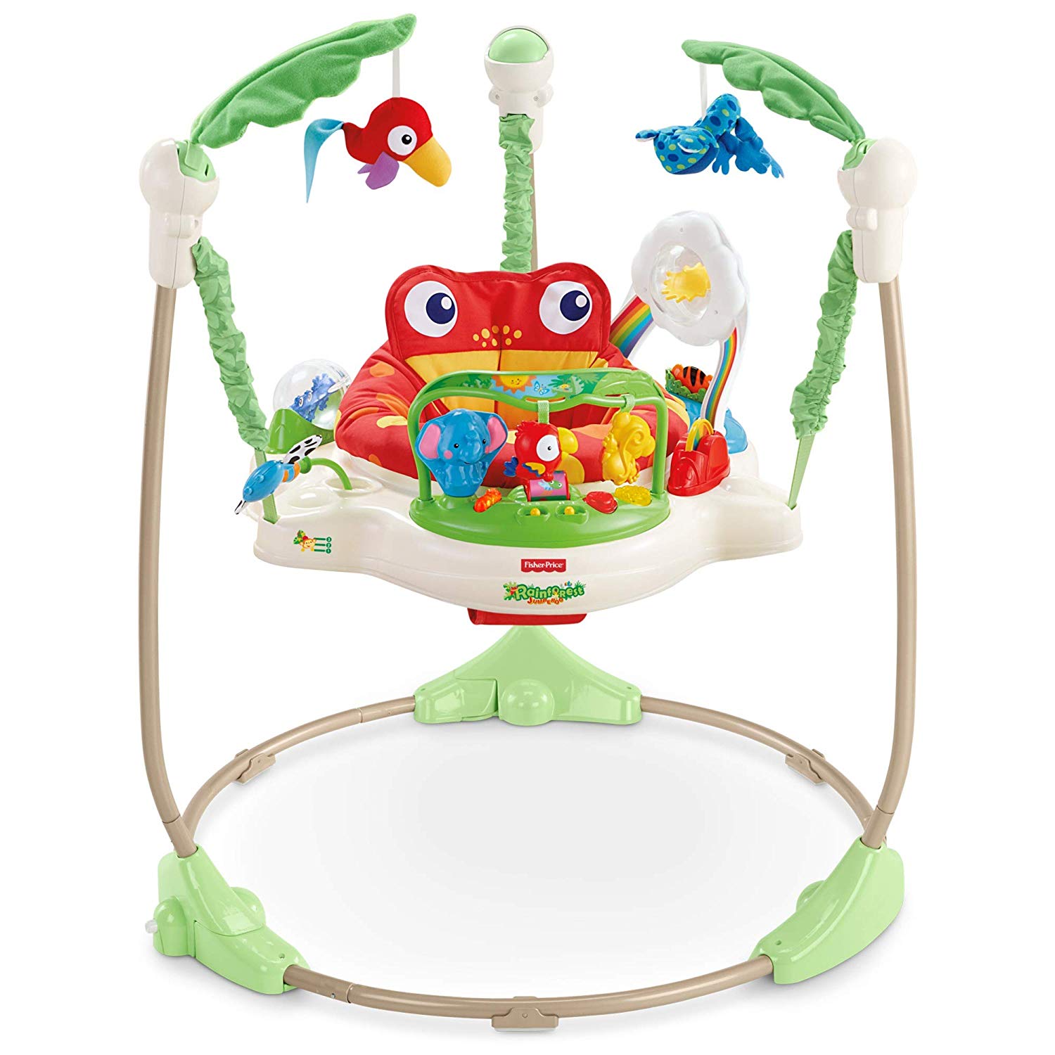 Fisher-Price K7198 Rainforest Jumperoo Baby hopper with height-adjustable toys