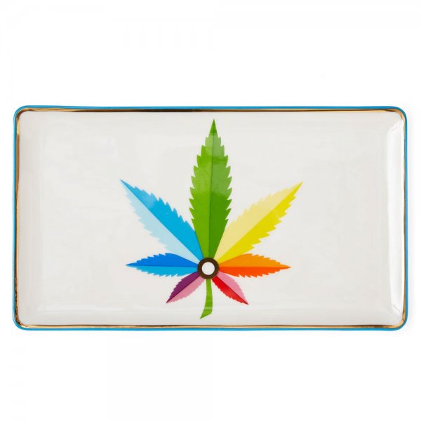 Bowl Sinsemilla Hemp Rolling Tray Multicolor by Jonathan Adler