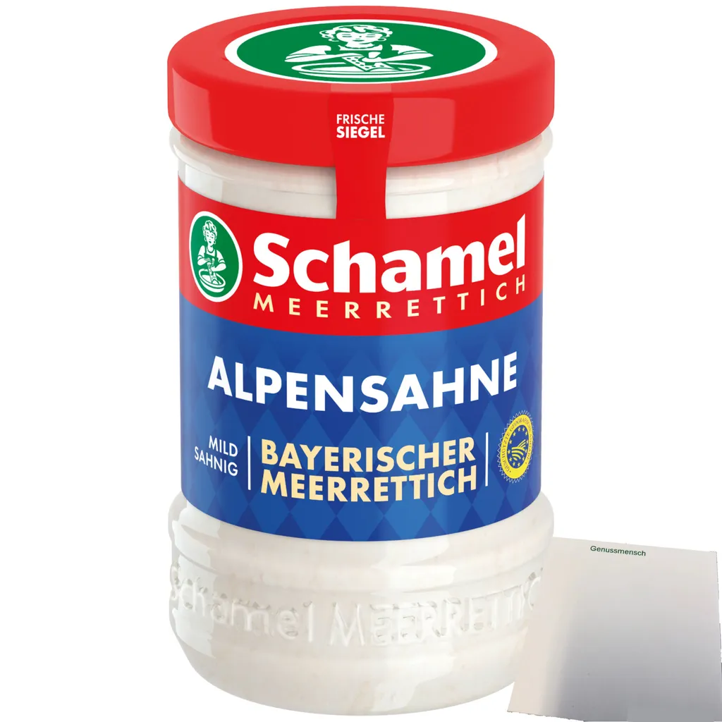 Schamel Bayrischer Sahne-Meerrettich (135g Glas) + usy Block