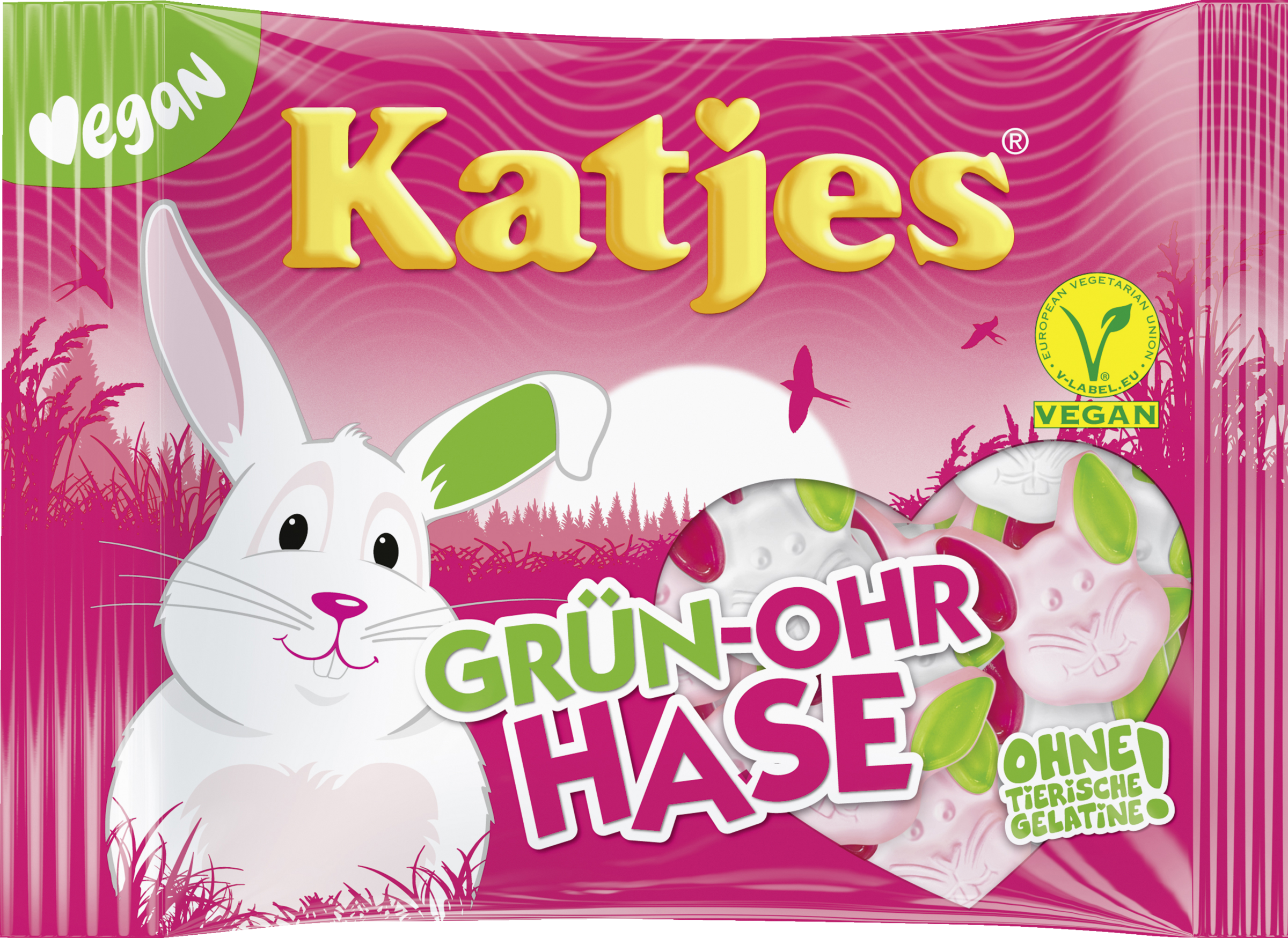 Katjes Foam sugar fruit gum green-ear bunny