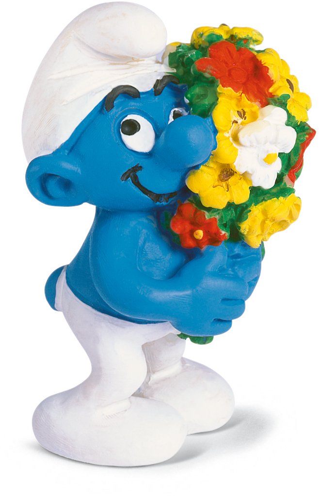 Schleich The Smurfs Smurf With Bouquet