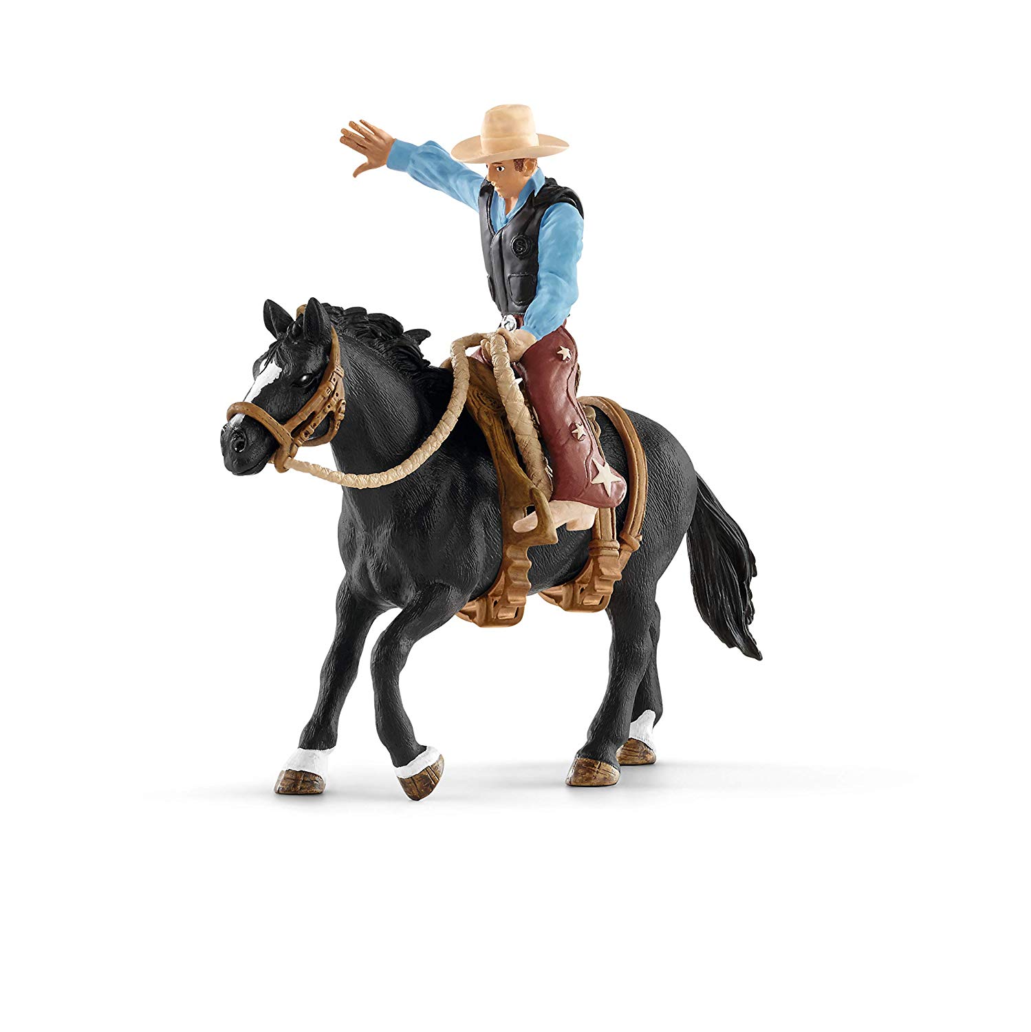Schleich 41416 – Saddle Bronc Riding Cowboy Double Toy