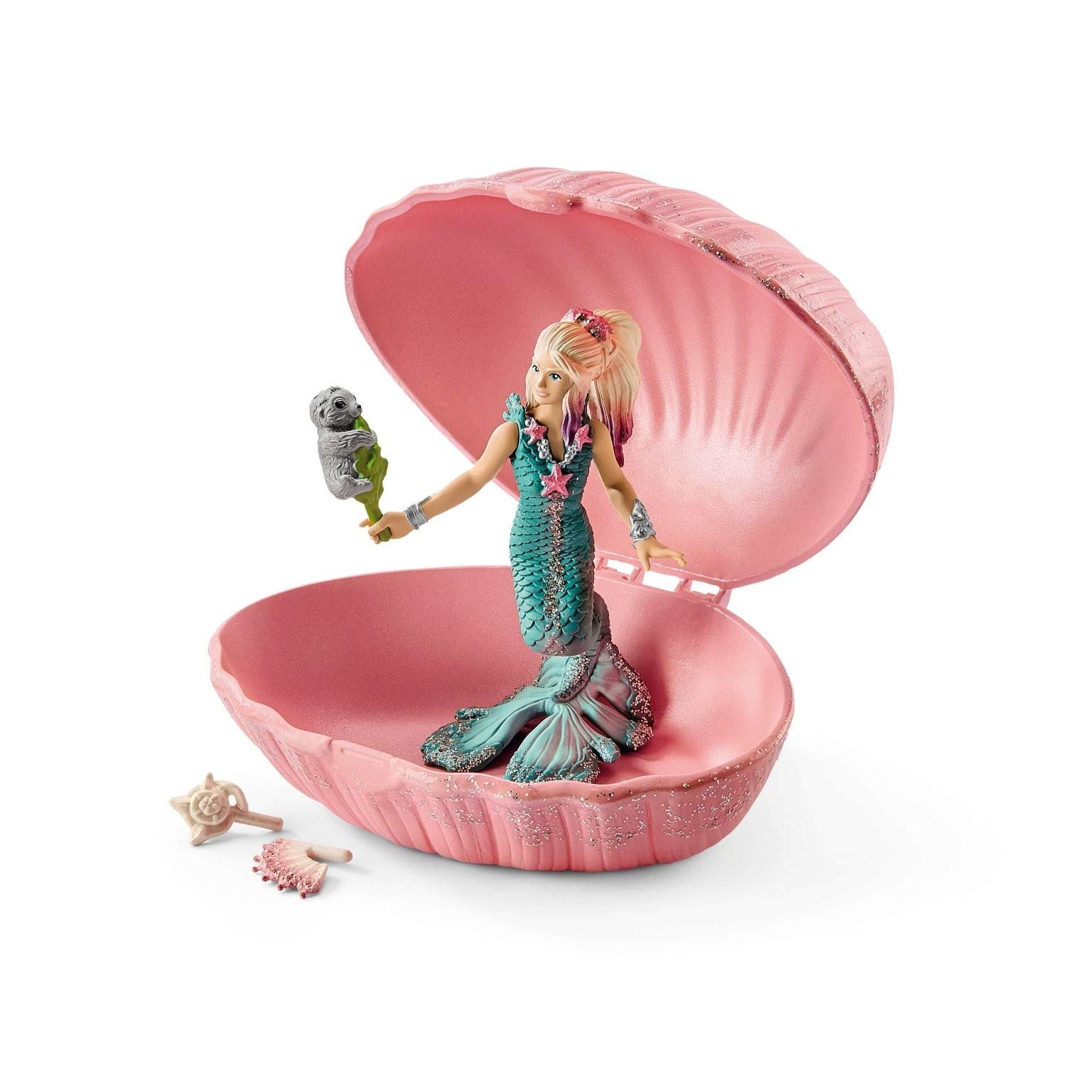 Schleich 70564 Mermaid With Baby Seal In Shell
