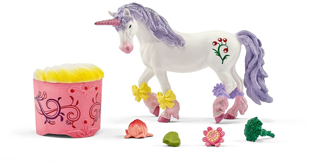 Schleich Unicorn And Pegasus Care With Feed Set