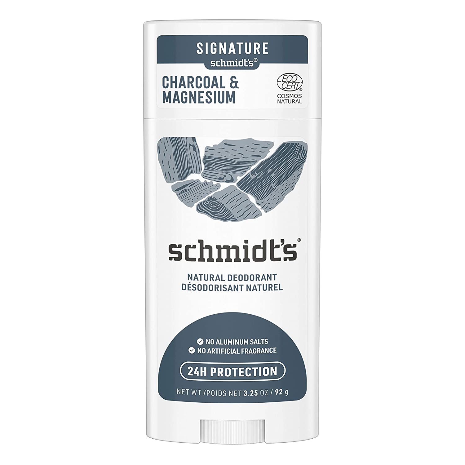 Schmidt's Deodorant Stick Vegan, Charcoal & Magnesium, 75 g / 58 ml