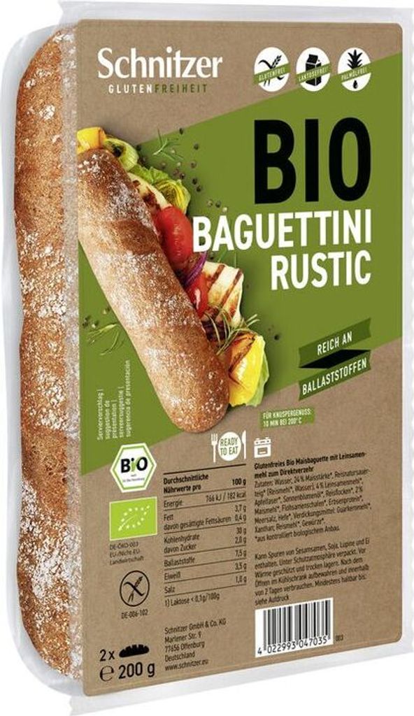 Schnitzer Baguettini Rustic -- 200g x 8 - pack of 8 PU