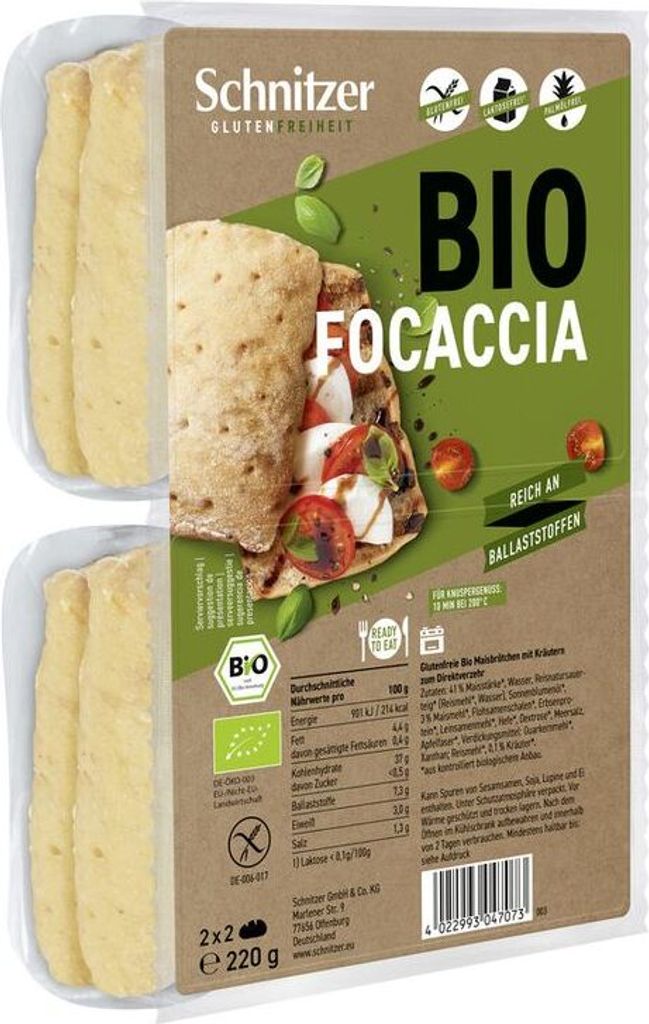 Schnitzer Focaccia -- 220g x 6 - 6-pack