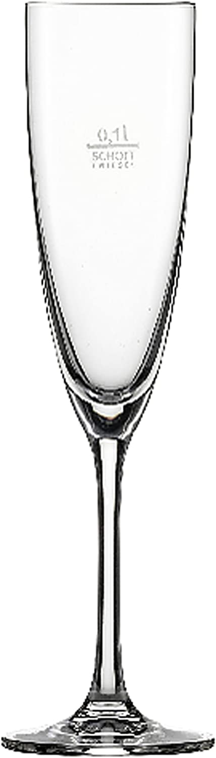 Schott Zwiesel 106240 Champagne Flute Glass, Clear, 6 Units