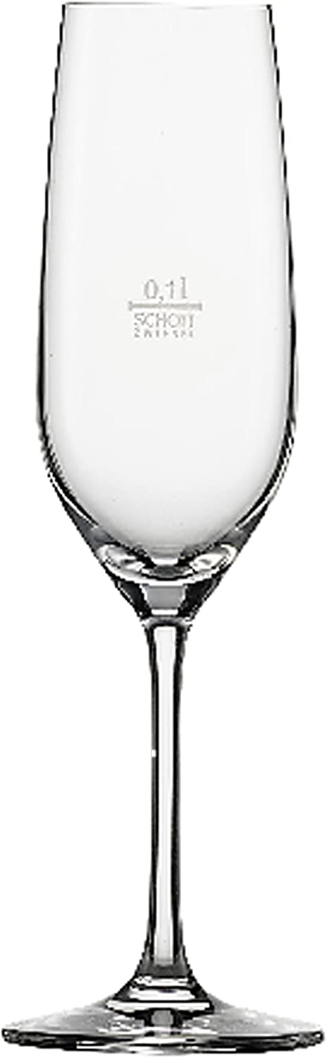 Schott Zwiesel 110508 Champagne Flute Glass, Clear, 6 Units