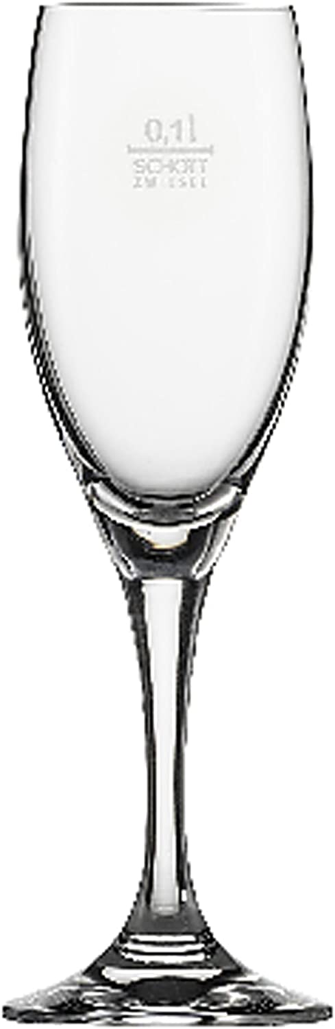 Schott Zwiesel 191654 Champagne Flute Glass, Clear, 6 Units