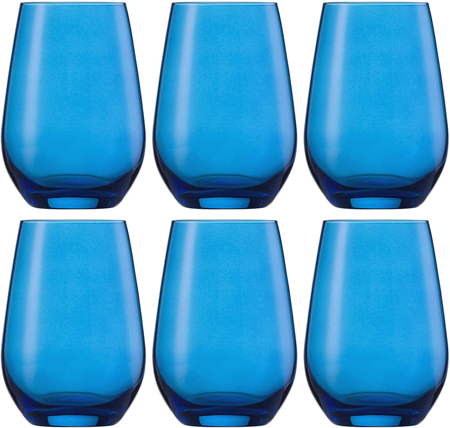 Schott Zwiesel Vina Spots 42, Set of 6, Tumbler, Juice Glass, Water Glass, Crystal Glass, Cobalt Blue, 118212, 14 ml