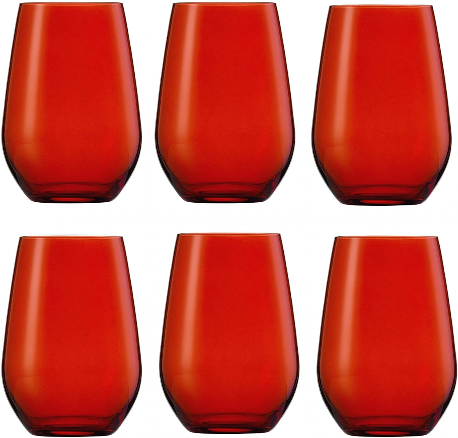 Schott Zwiesel Vina Spots 42, Set of 6, Tumbler, Juice Glass, Water Glass, Crystal Glass, Red – 118213, 14 ml