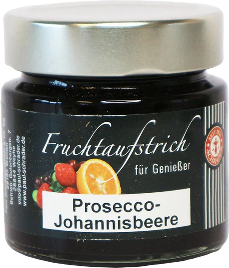 Schrader Fruchtaufstrich Prosecco-Johannisbeere
