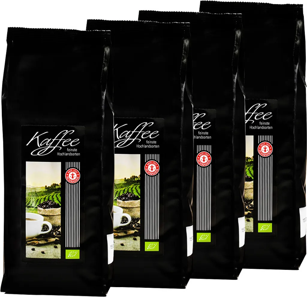 Schrader Coffee Selection Exquisite Set of 4 Organic, Whole Bean