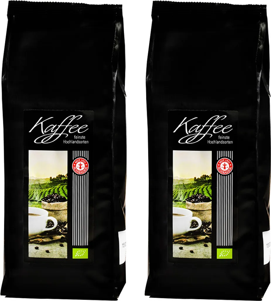 Schrader Coffee Hotel Blend Special Organic 2 x 500g, ground