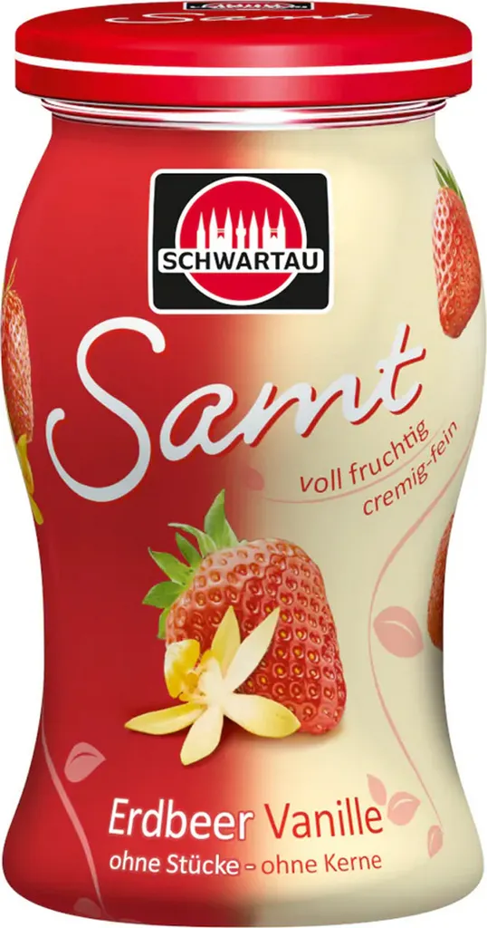 Schwartau Erdbeer Vanille Samt Frühstück Fruchtaufstrich 270g