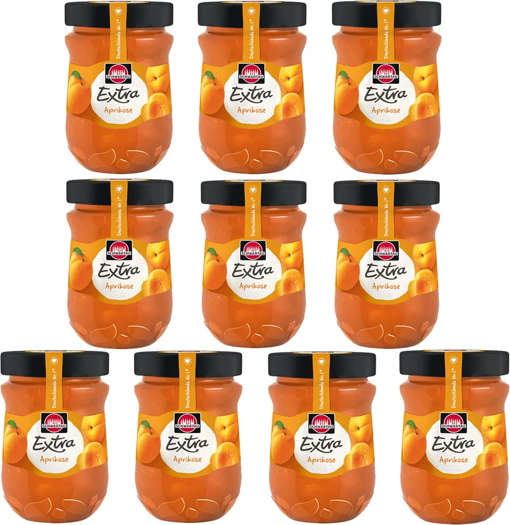 Schwartau Extra Aprikose Frühstück Fruchtaufstrich 340g 10er Pack