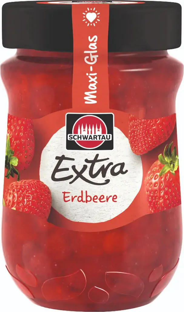 Schwartau Extra Erdbeere Frühstück Fruchtaufstrich Maxiglas 600g