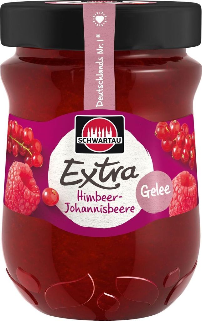 Schwartau Extra Himbeer-Johannisbeer Gelee, 340g