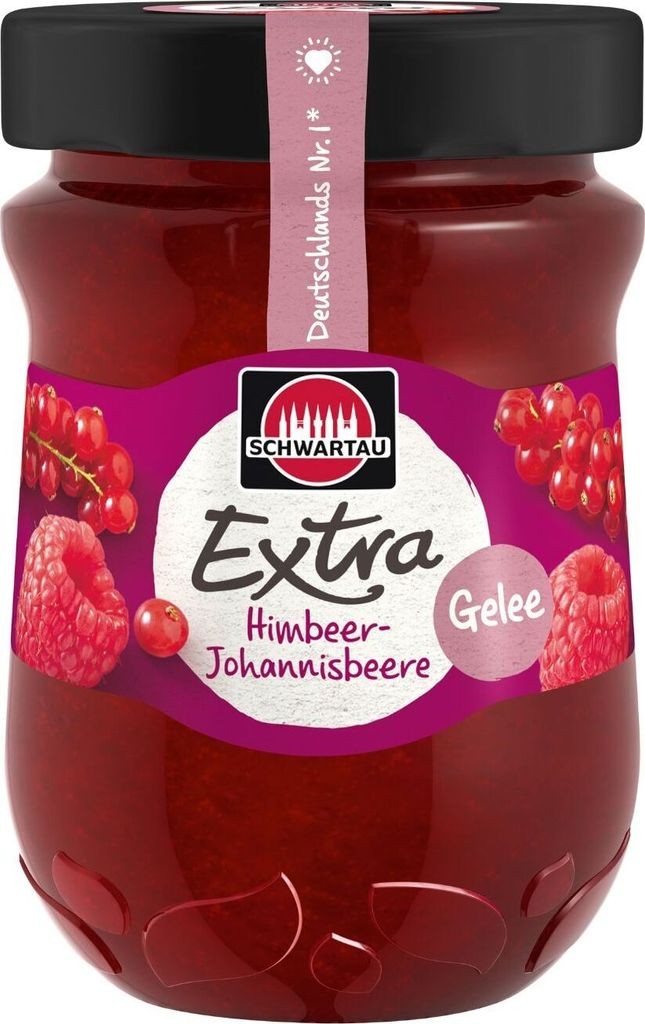 Schwartau Extra Himbeer-Johannisbeer Gelee, 340g