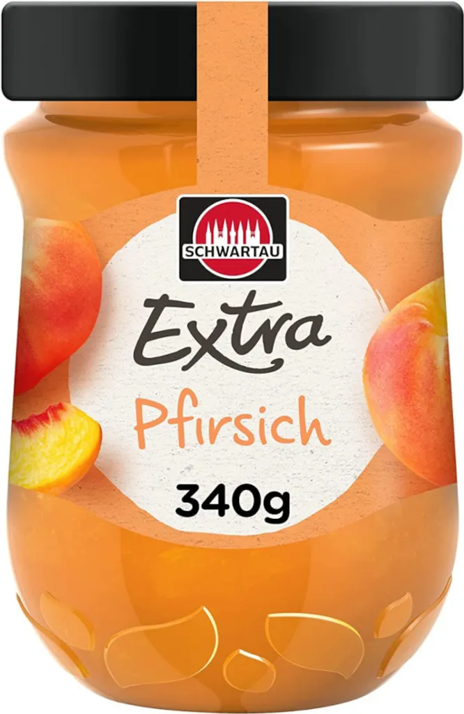 Schwartau Extra Pfirsich Konfitüre vegan und laktosefrei 340g