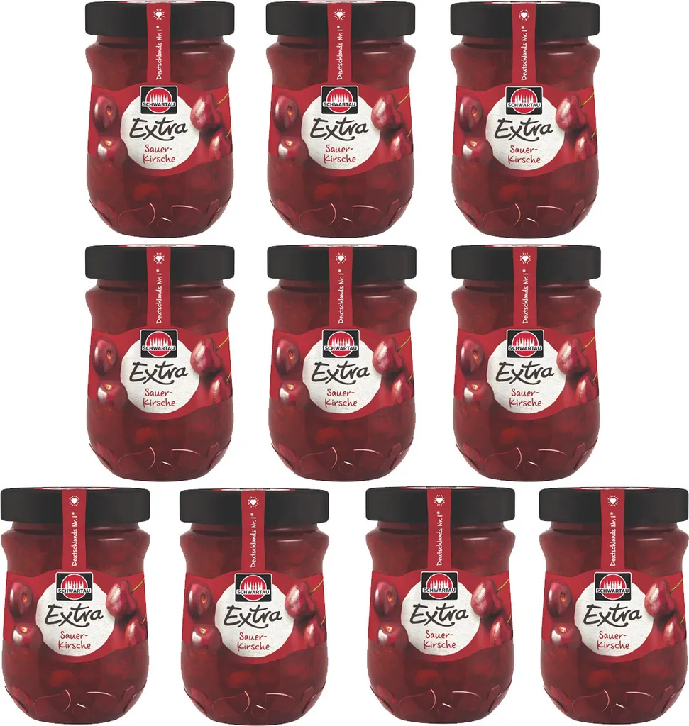 Schwartau Extra Sauerkirsche Frühstück Fruchtaufstrich 340g 10er Pack