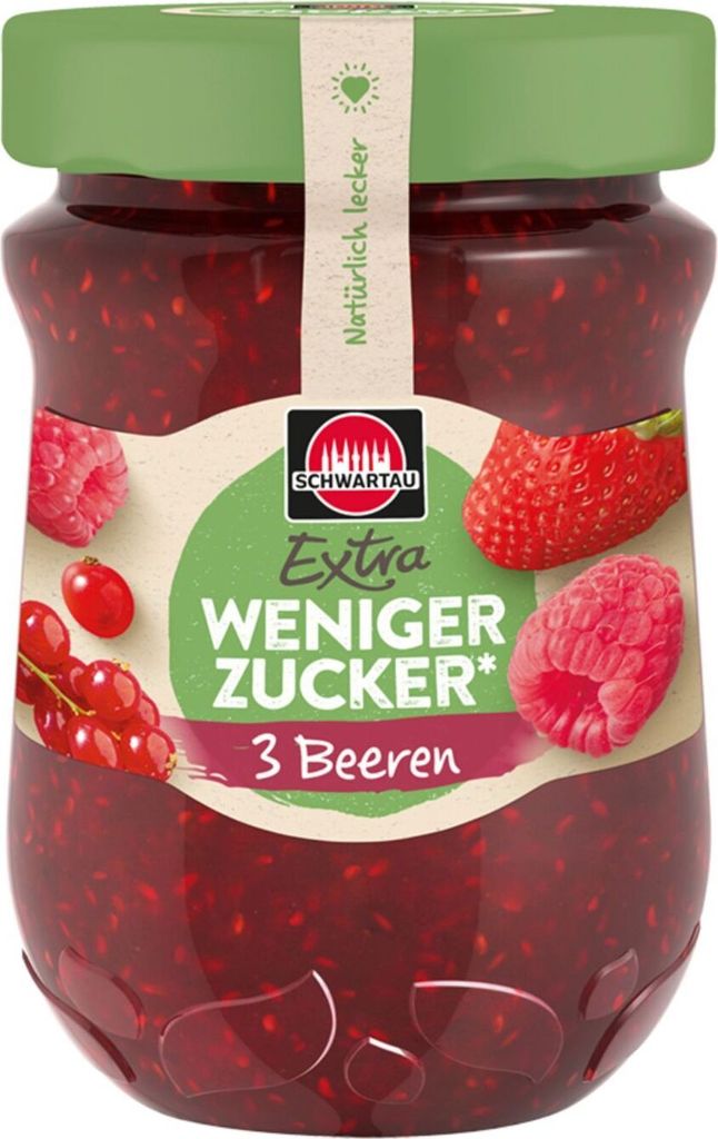 Schwartau Extra Weniger Zucker 3 Beeren, 300g