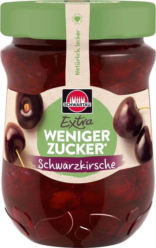 Schwartau Extra Weniger Zucker Schwarzkirsche, 300g