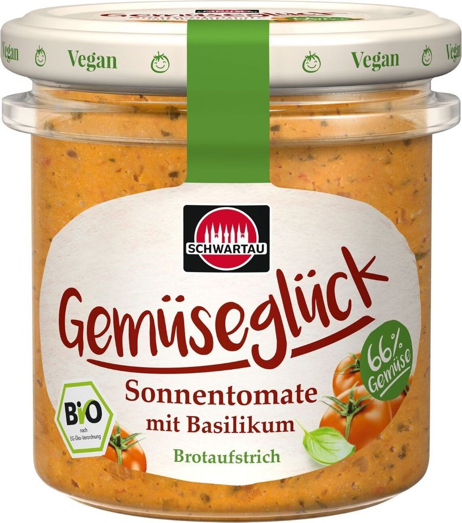 Schwartau Gemüseglück Sonnentomate mit Basilikum, 135g
