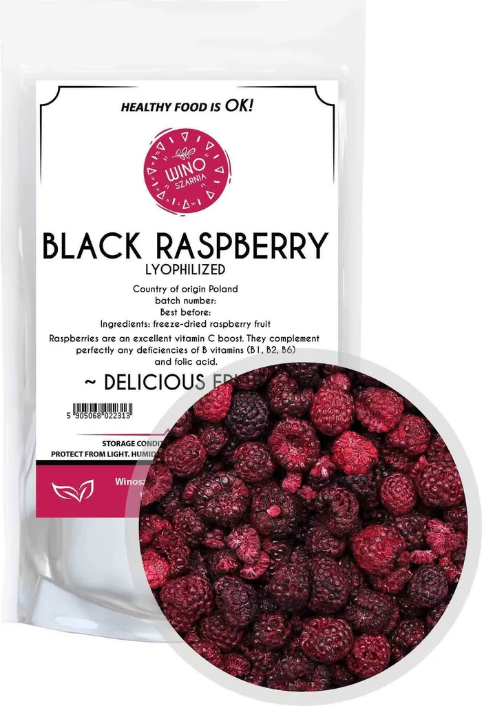 Black raspberries whole fruit freeze-dried - 50g