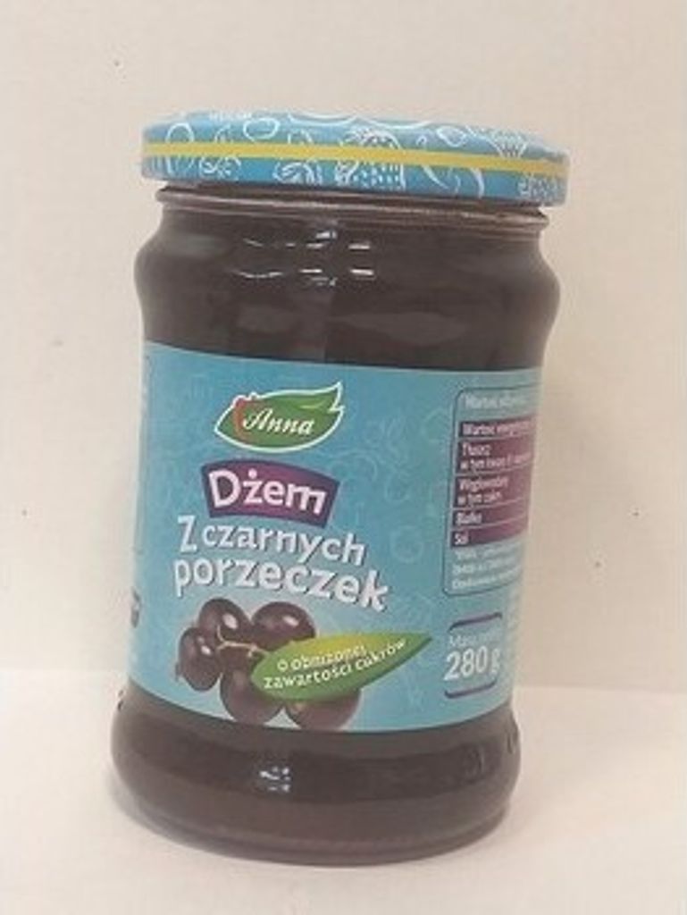 Schwarze Johannisbeer-Konfitüre mit reduziertem Zuckergehalt 280g, ANNA