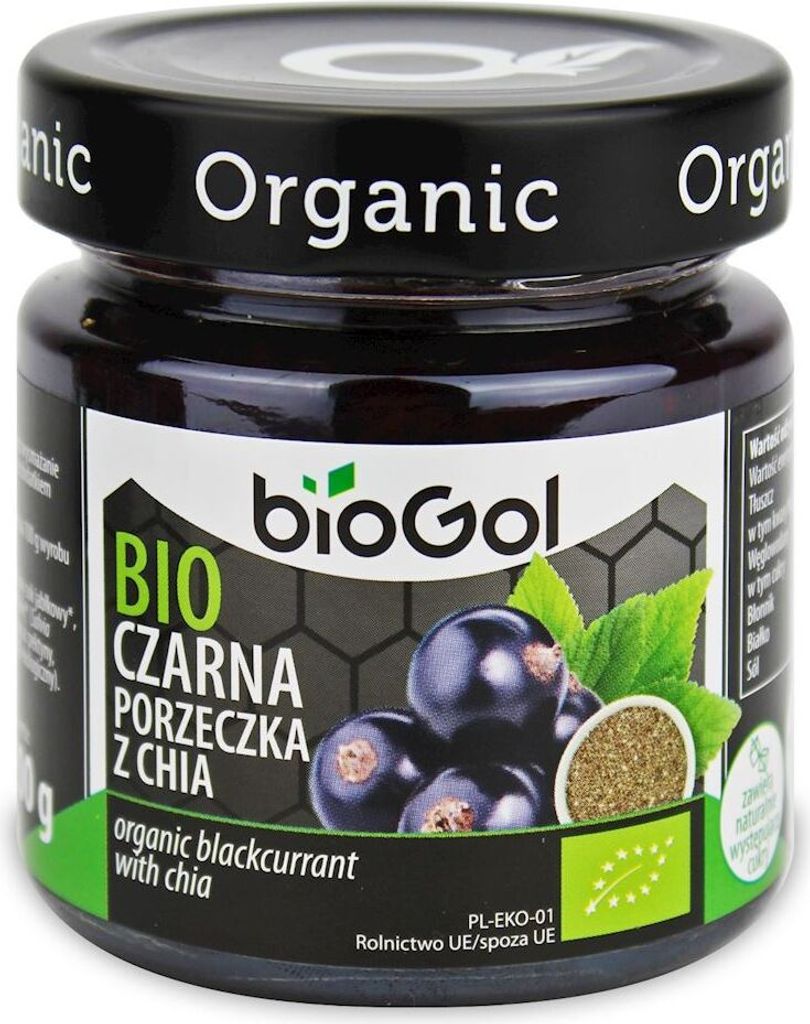 SCHWARZE JOHANNISBEERE MOUSSE MIT CHIA200 g - BIOGOL