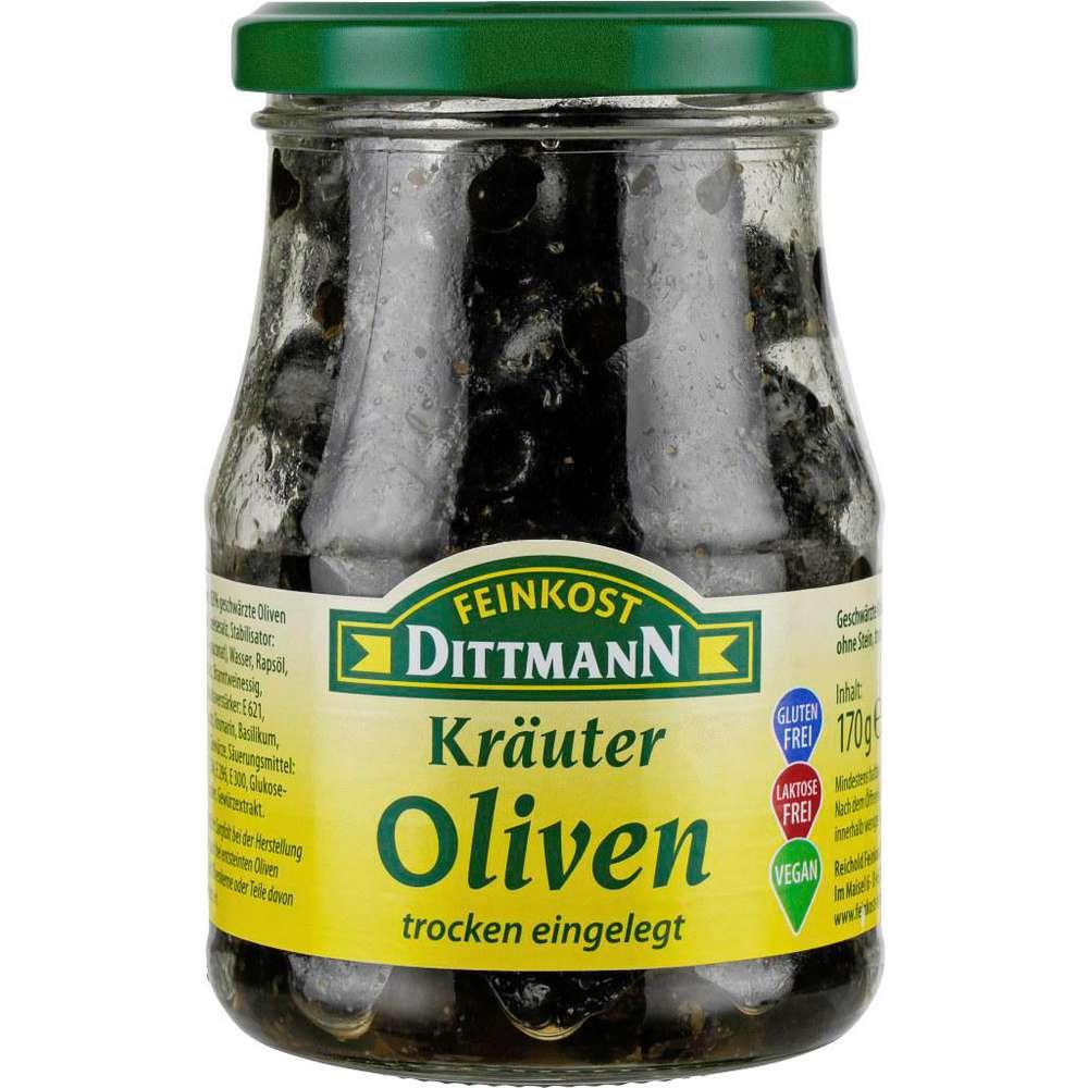 Black herb olives without stones