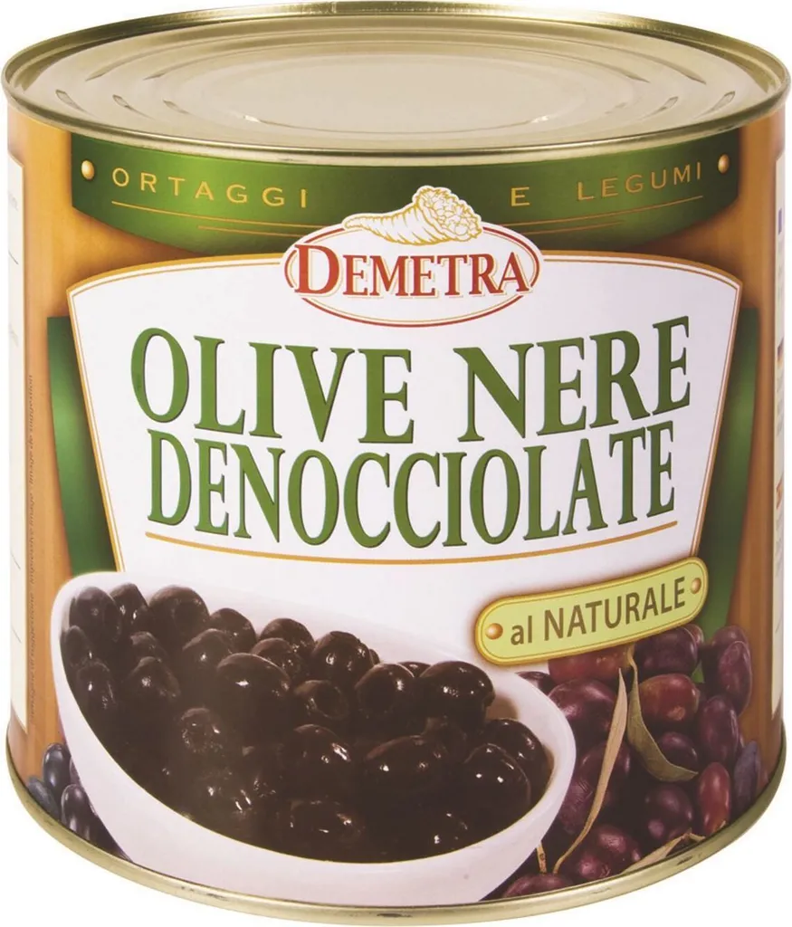 Pitted black olives 2.5 kg - Demetra