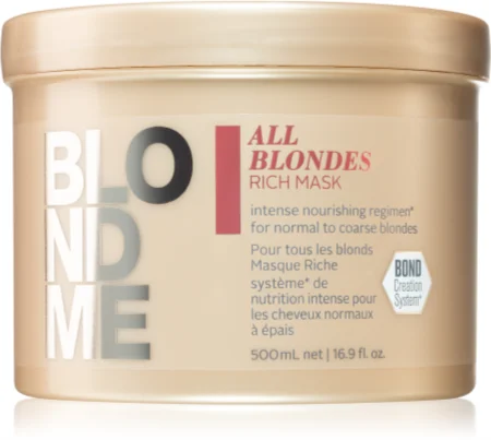 Schwarzkopf Professional Blondme All Blondes Rich mask with nourishing effect for coarse hair