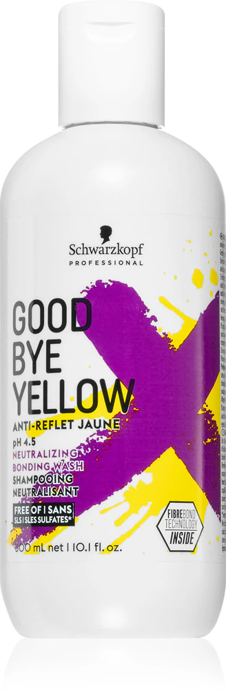 Schwarzkopf Professional Goodbye Yellow Shampoo to neutralize yellow tones for colored hair or strands