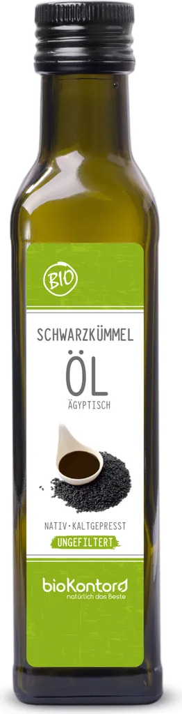 Schwarzkümmelöl ägyptisch 250 ml UNGEFILTERT I nativ und kaltgepresst von bioKontor