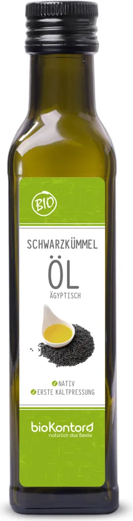 Schwarzkümmelöl ägyptisch 250ml I gefiltert - 100% rein I nativ und kaltgepresst von bioKontor