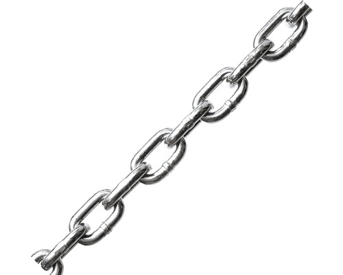 Welding chain Pösamo Ø 3 mm galvanized steel, form A, short link, sold by the meter