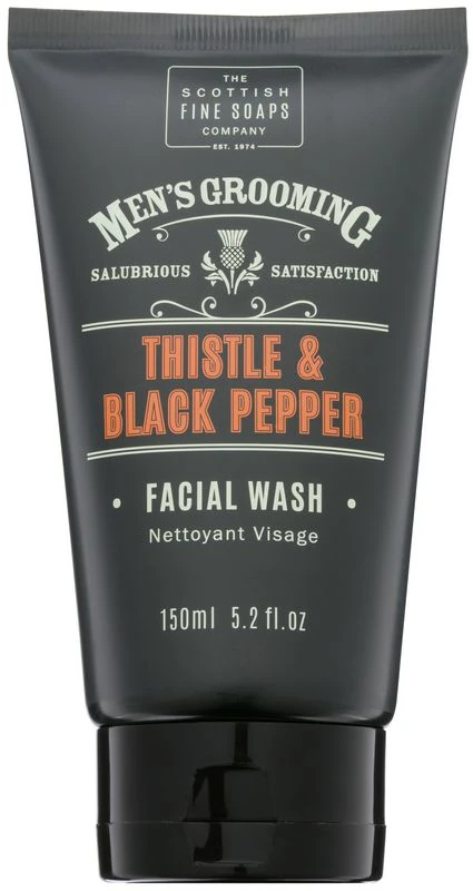 Scottish Fine Soaps Men’s Grooming Thistle & Black Pepper Facial Cleansing Gel