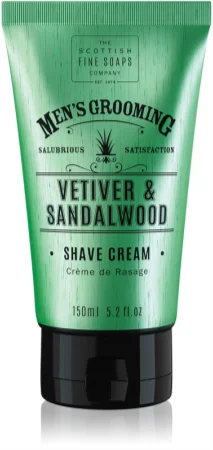 Scottish Fine Soaps Men’s Grooming Vetiver & Sandalwood Shaving Cream for Men