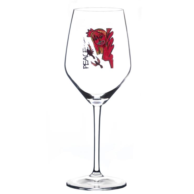 Scream Peace Rosé / White Wine Glass