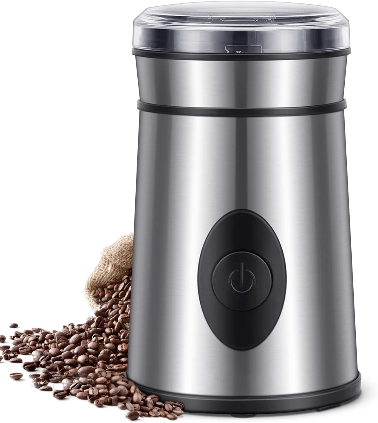 ELEHOT-Store Coffee Grinder Electric Coffee Grinder with Stainless Steel Impact Knife for Coffee Beans Nuts Spices Capacity 50 g (200 W)