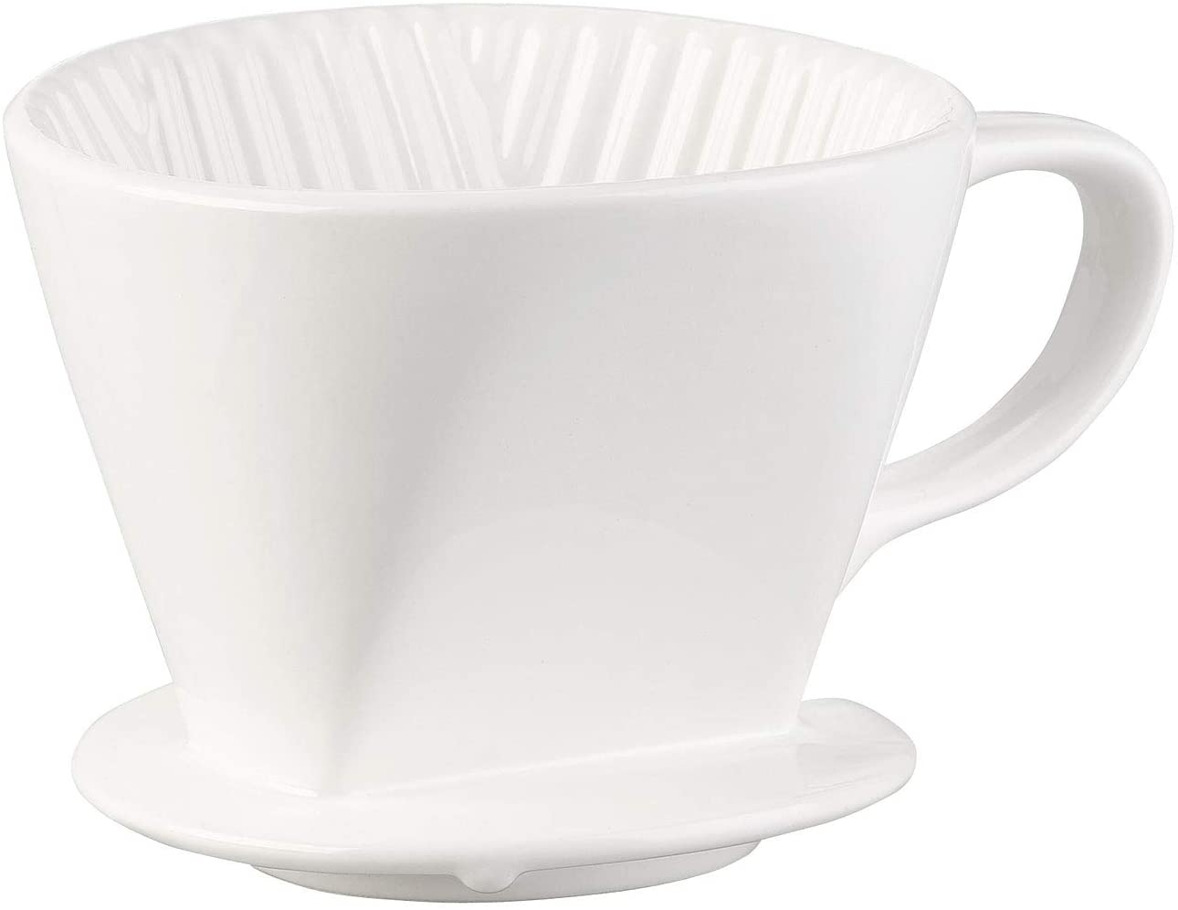 Rosenstein & Söhne Ceramic Coffee Filter Porcelain for Filter Bags Size 2 up to 4 Cups White (Porcelain Coffee Filter Holder)