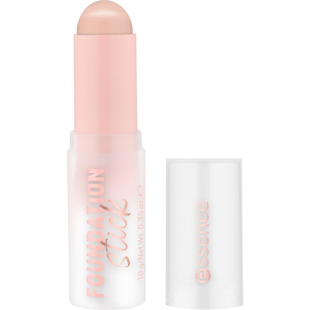 Essence Foundation Stick No. 90, Nude, Nourishing, Covering, Softening, Natural, Vegan, Oil-Free, No Preservatives, Parabens, Pack of 10 g