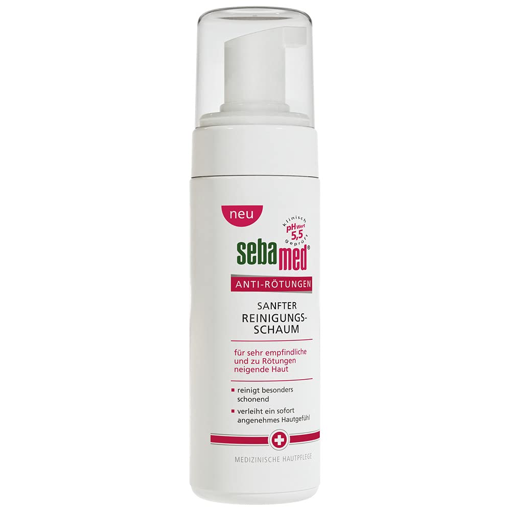 SEBAMED Anti-Redness Gentle Cleansing Foam for Rosacea, Reduces Redness on the Face, Suitable as Rosacea Face Care, 150 ml (Pack of 1)