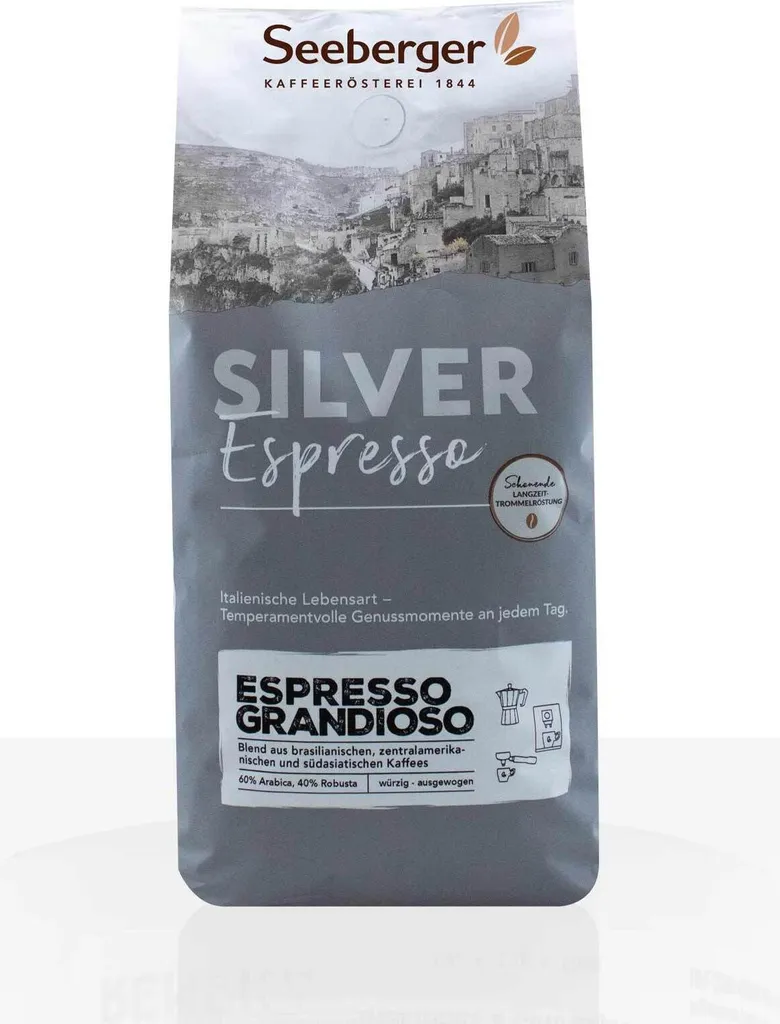 Seeberger Coffee Silver Espresso Grandioso 6 x 1kg coffee beans