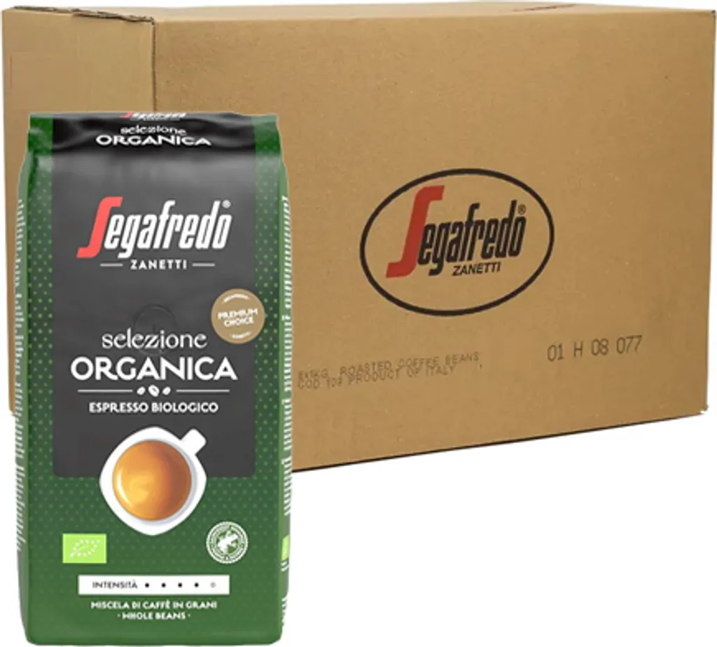 Segafredo - Organic Selezione Coffee Beans 1000g | 1000g Bag | 8 Pieces